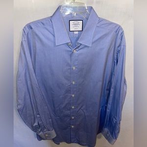 Charles Tyrwhitt Dress Shirt Men’s Size Large Blue Button Up Long Sleeve